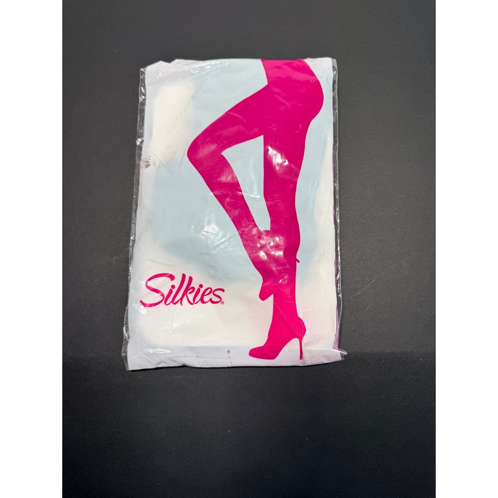 Silkies Classic Ribbed Trouser Socks 2 Pair Pack Black Regular 921028 Made USA